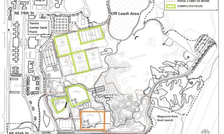 Pickleball courts at Magnuson Park